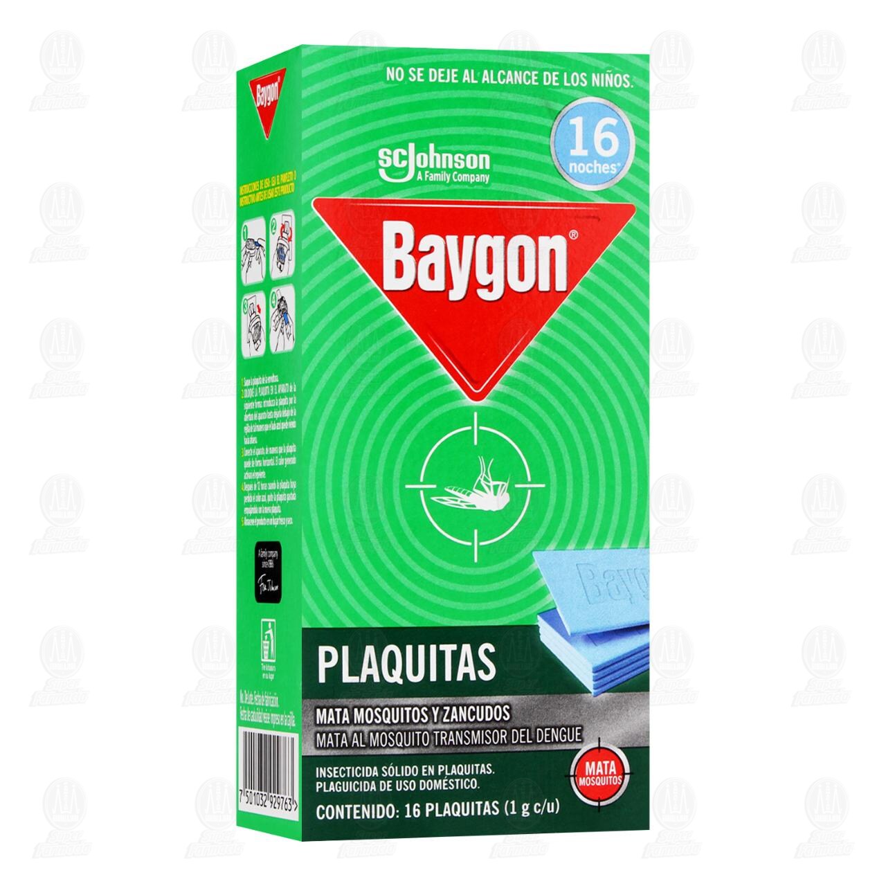 Insecticida Baygon Plaquitas Mata Mosquitos y Zancudos, 16 pzas. image number 0