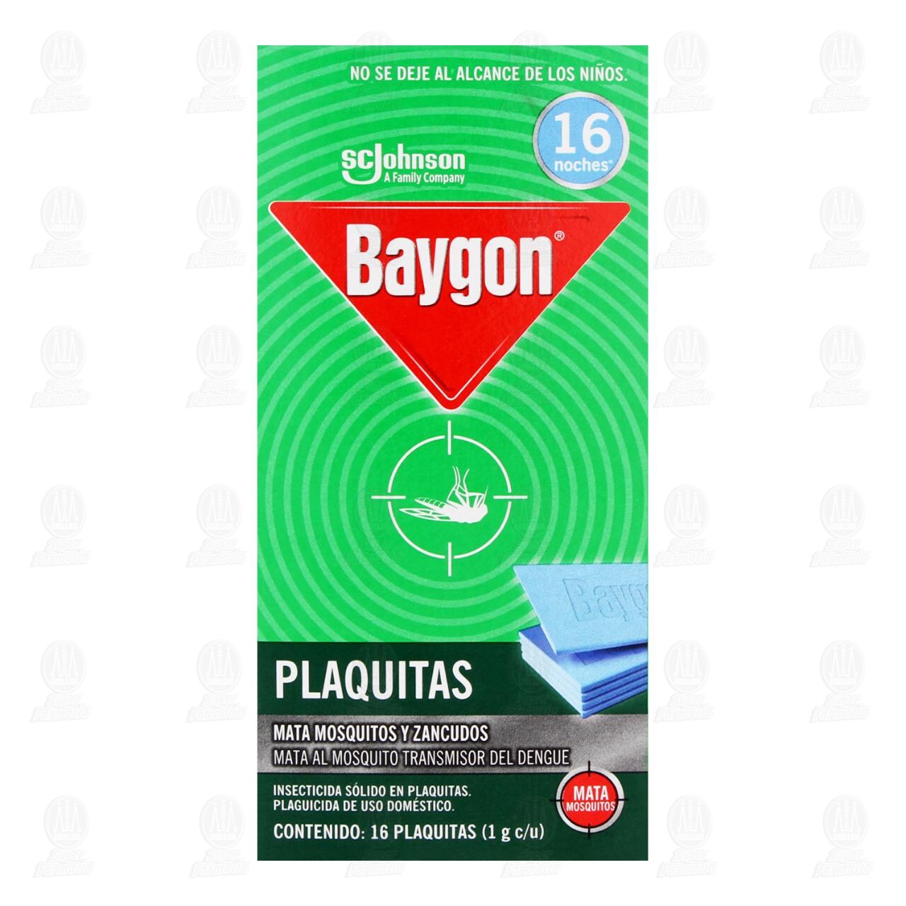 Insecticida Baygon Plaquitas Mata Mosquitos y Zancudos, 16 pzas. image number 1