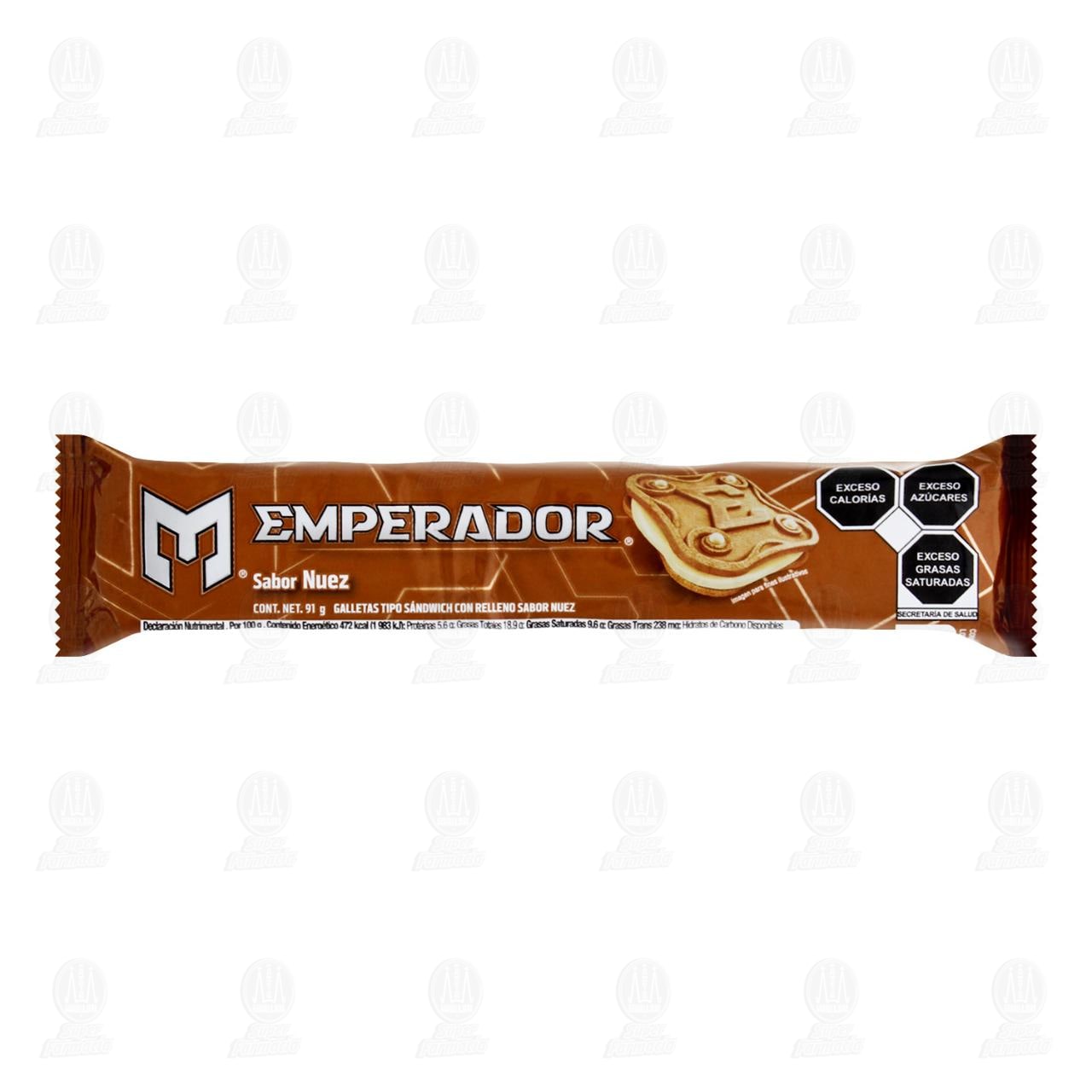 Galletas Emperador Sabor Nuez, 91 gr.