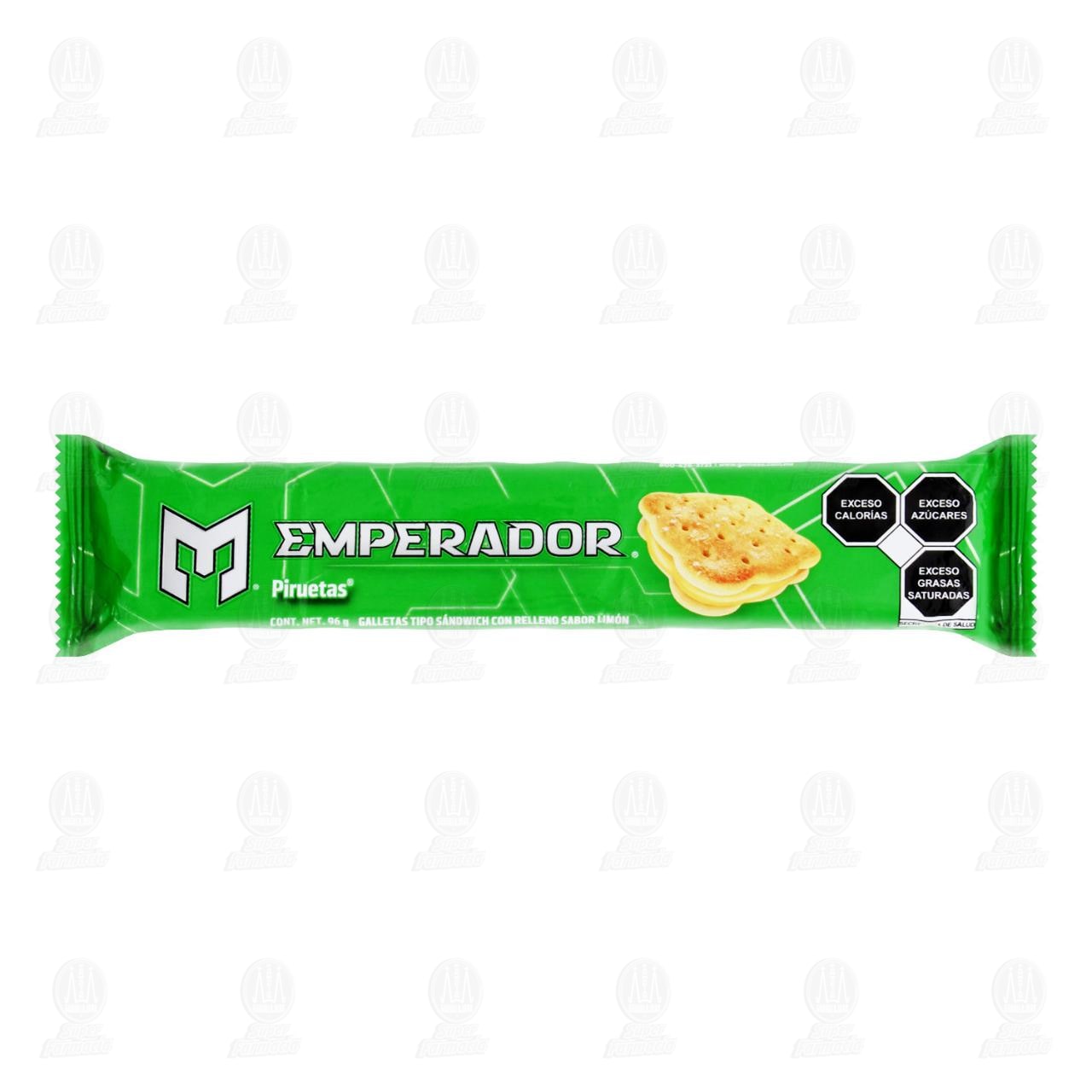 Imagen para Galleta Emperador Piruetas Sabor Limón, 96 gr.