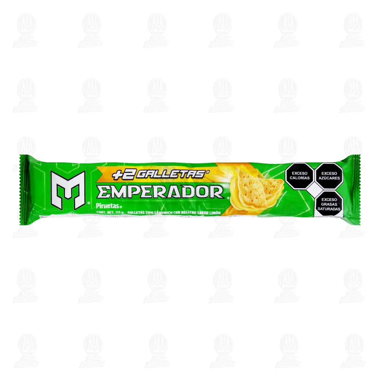 Galletas Emperador Piruetas Sabor Lim&oacute;n, 96 gr.
