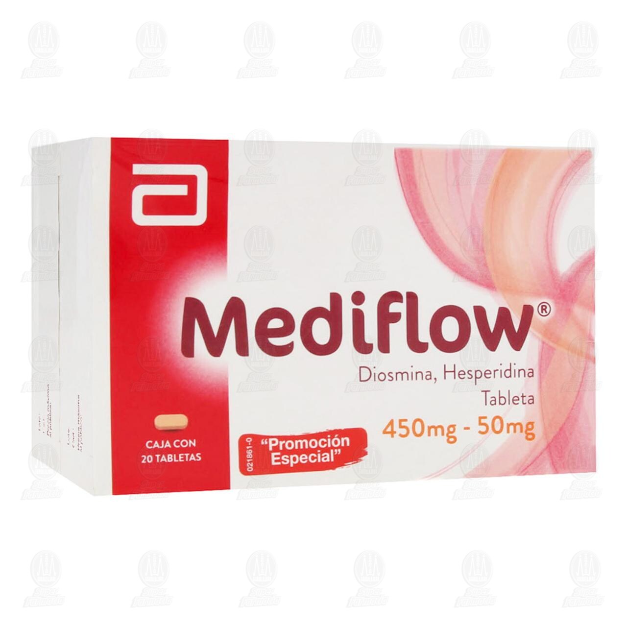 Mediflow 450mg/50mg, 2 Cajas con 20 Tabletas c/u. image number 0