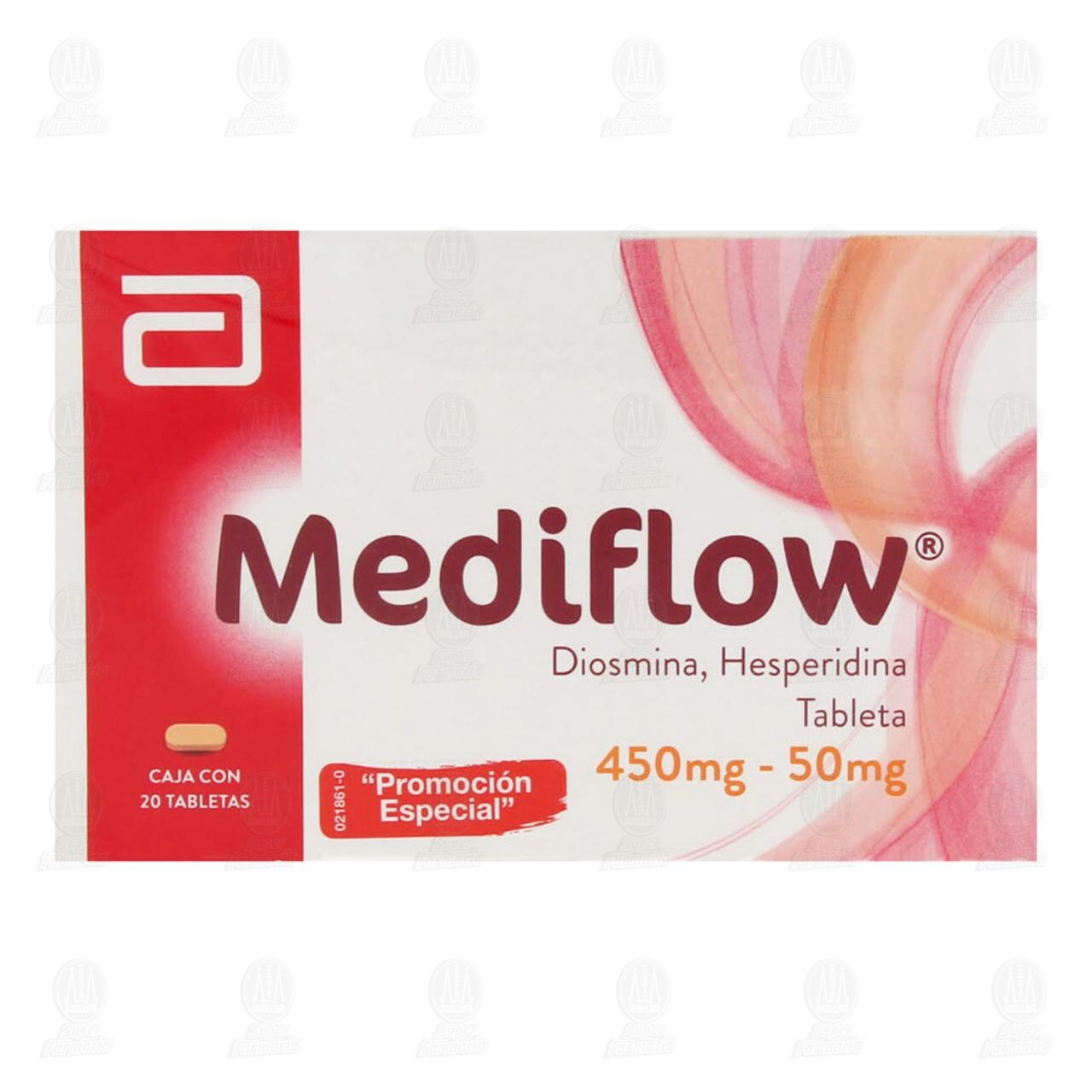 Mediflow 450mg/50mg, 2 Cajas con 20 Tabletas c/u. image number 1