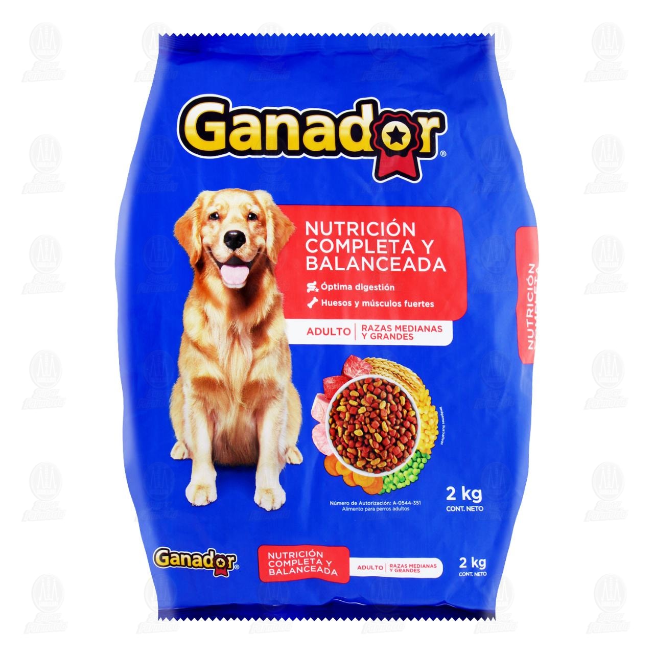 Croquetas Ganador para Perros Adultos de Razas Medianas y Grandes, 2 kg. image number 0