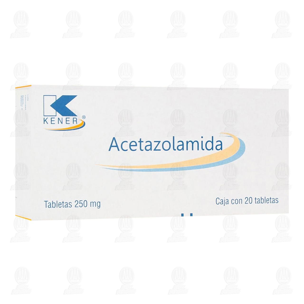 Acetazolamida 250 mg, 20 Tabletas.
