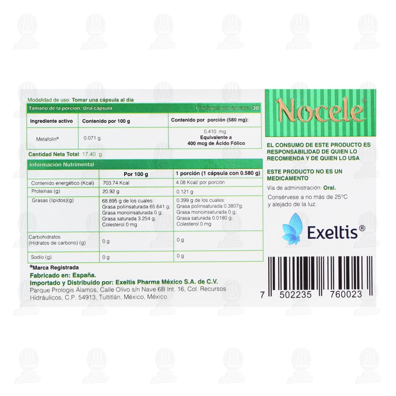 Nocele, 30 C&aacute;psulas. image number 2