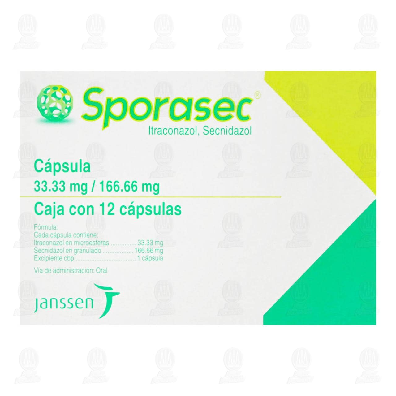 Sporasec 33.33mg/166.66mg, 12 C&aacute;psulas. image number 1