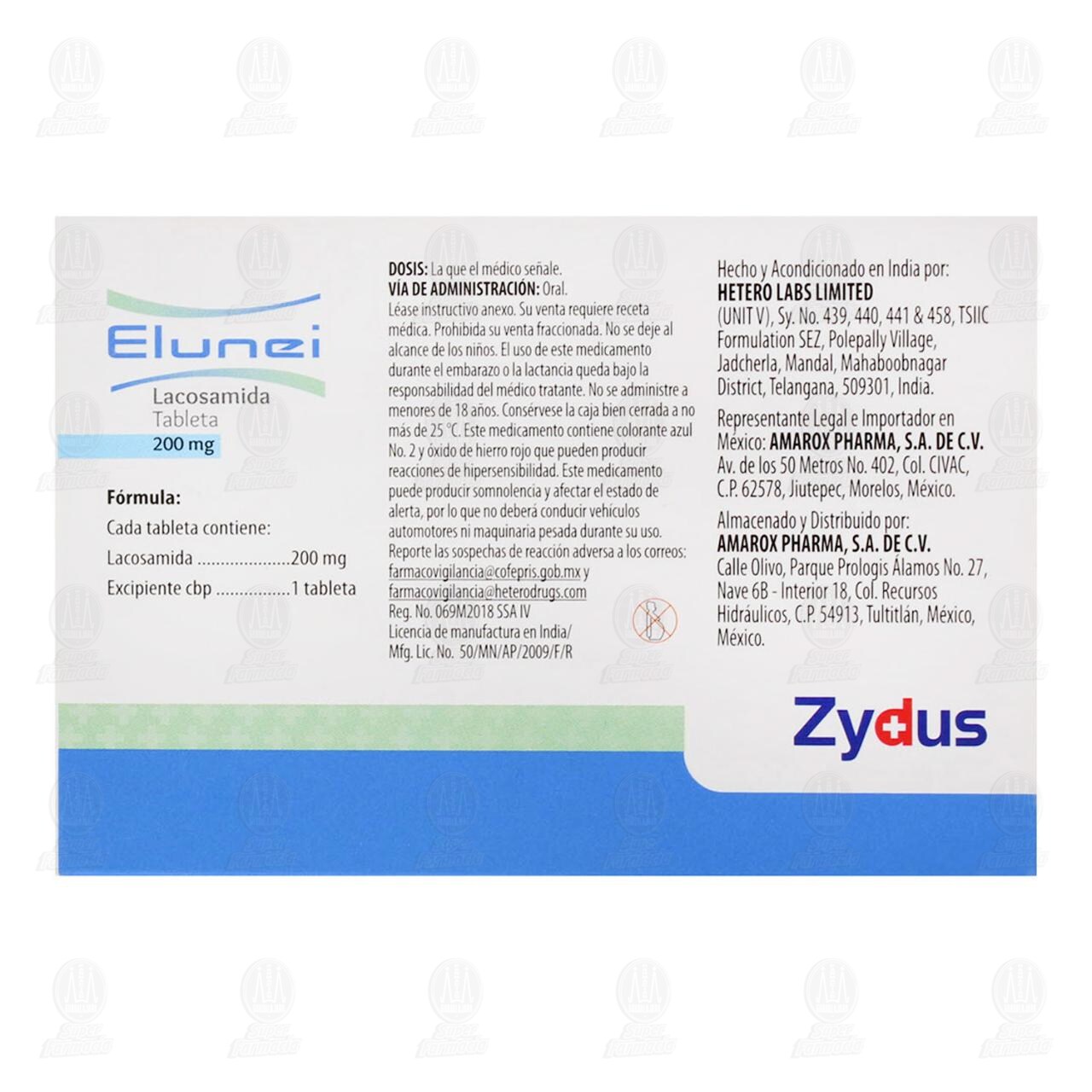 Elunei 200 mg, 28 Tabletas. image number 2