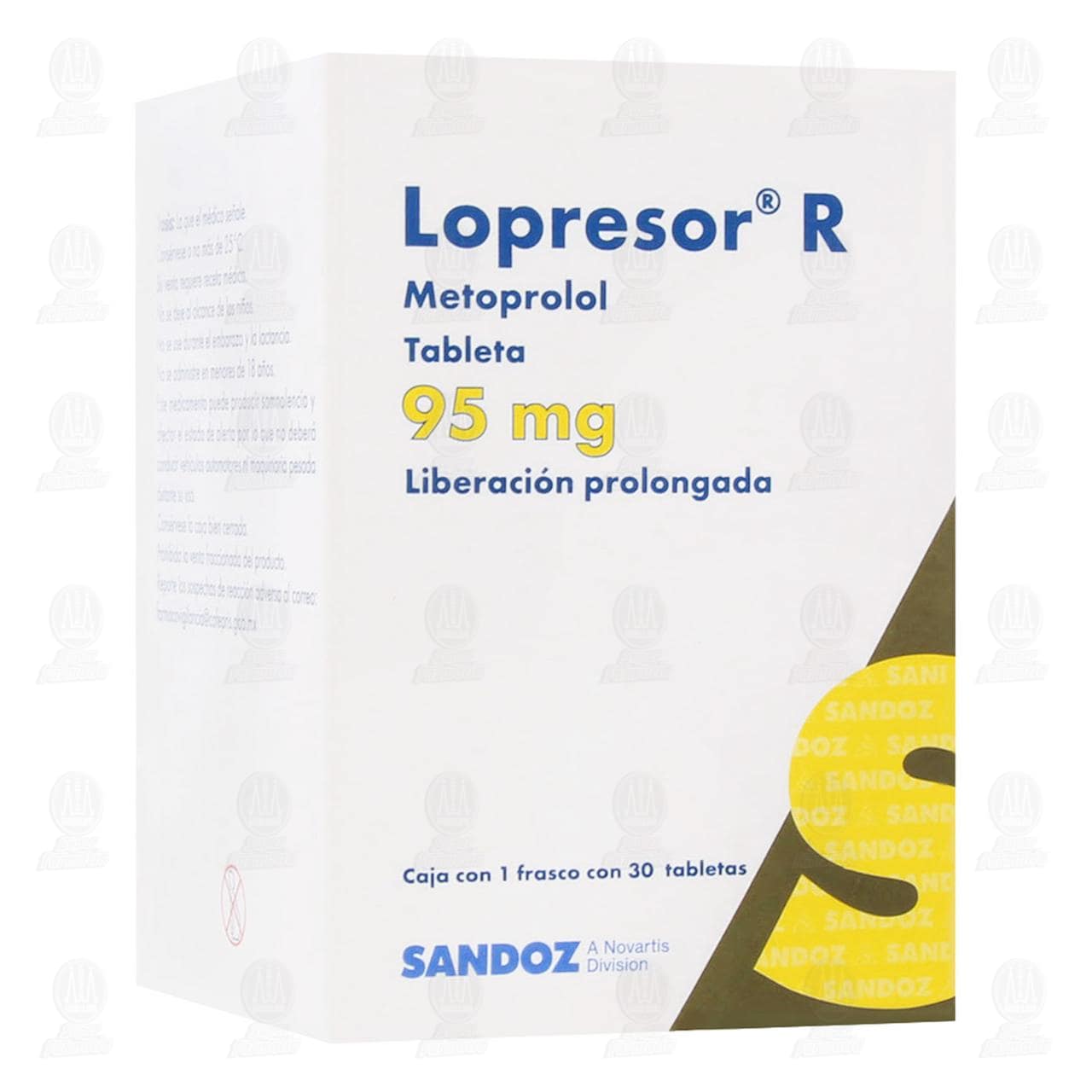 Imagen para Lopresor R 95mg 30 Tabletas Liberación Prolongada Frasco
