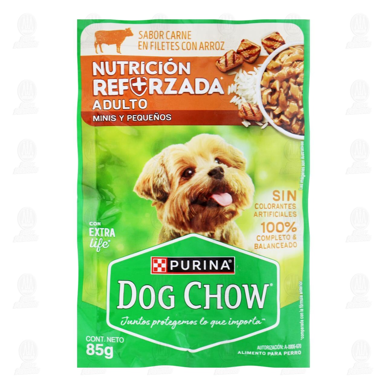 Purina Dog Chow Alimento Húmedo para Perros Adultos Razas Minis y Pequeños Sabor Carne, 100 gr.