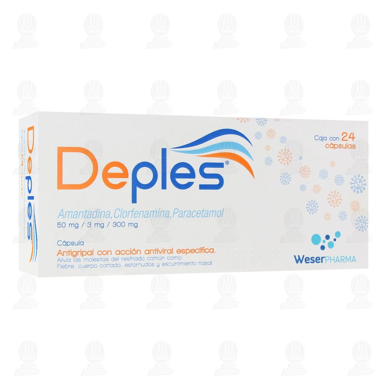 Desplex Medication Deples 50mg/3mg/300mg, 24 Cápsulas. de DEPLES | Farmacias Guadalajara