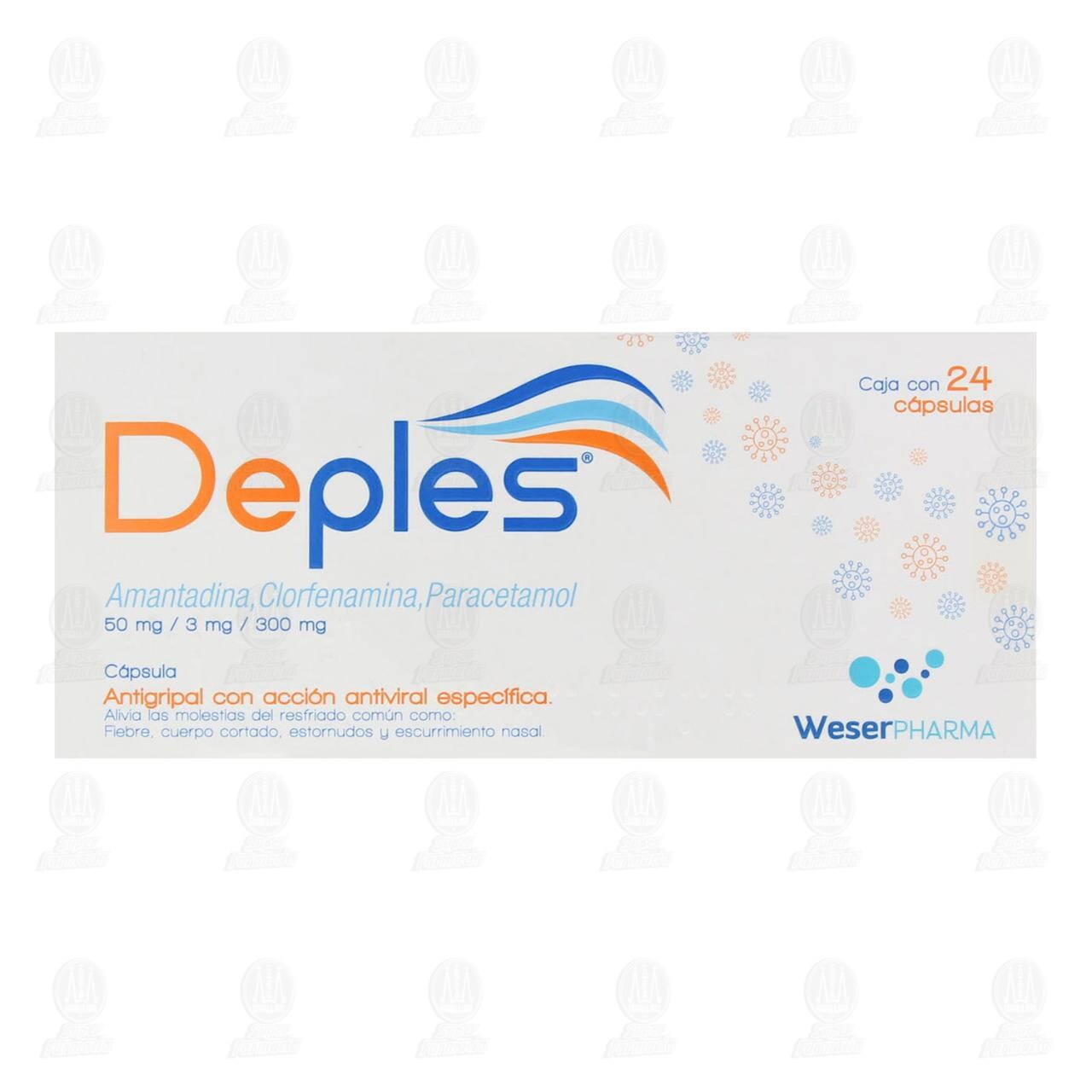Deples 50mg/3mg/300mg, 24 C&aacute;psulas. image number 1