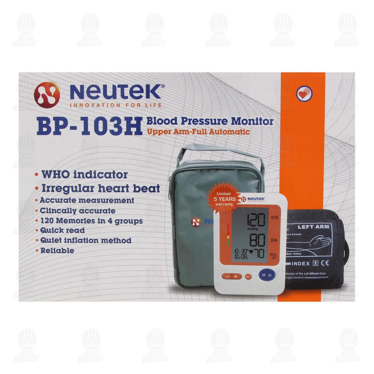 Monitor Neutek de Presión Sanguínea Automático de Brazo, 1 pz. image number 1