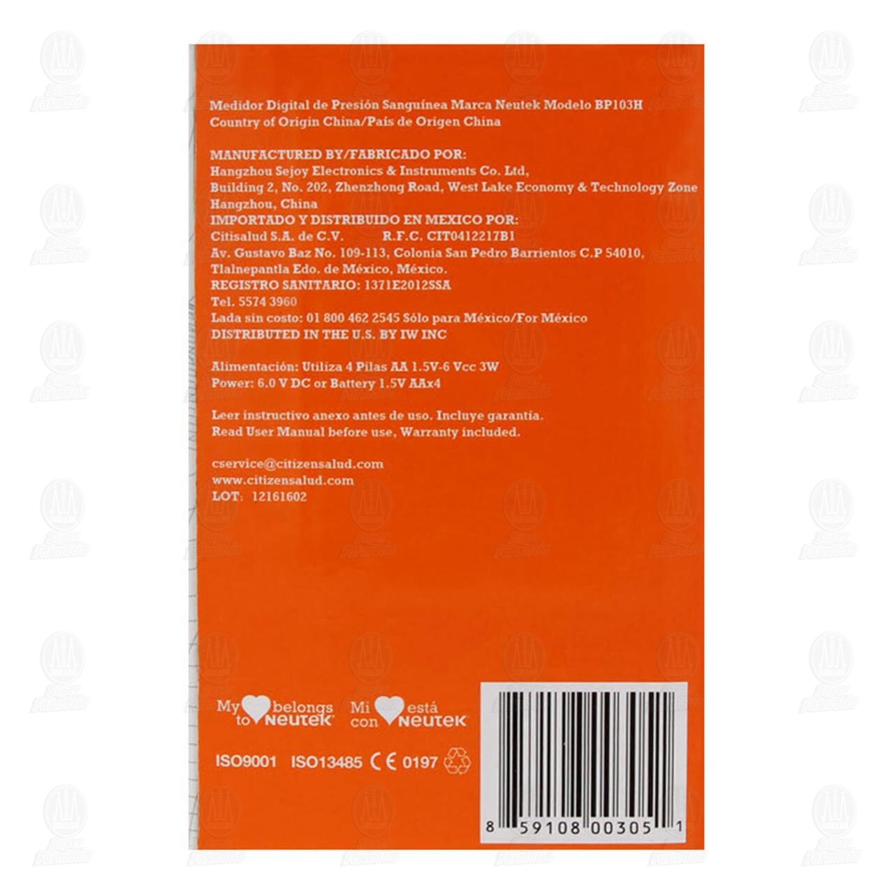 Monitor Neutek de Presión Sanguínea Automático de Brazo, 1 pz. image number 2