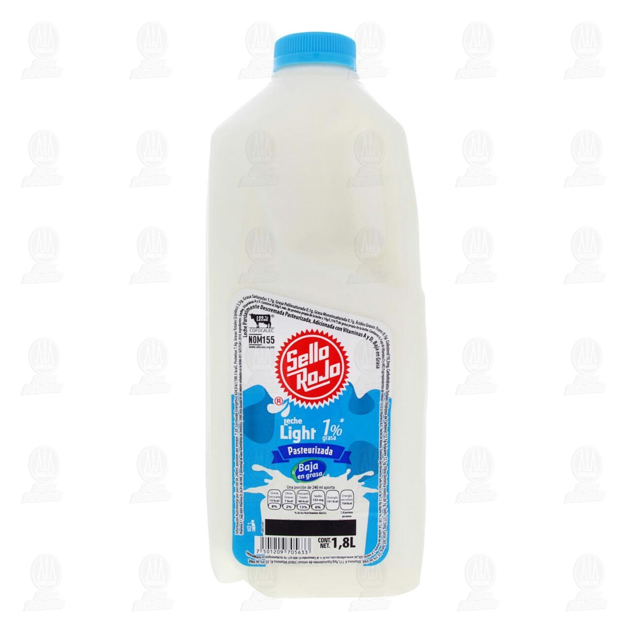 Leche Descremada Light Sello Rojo 1% Grasa, 1.8 l. image number 1