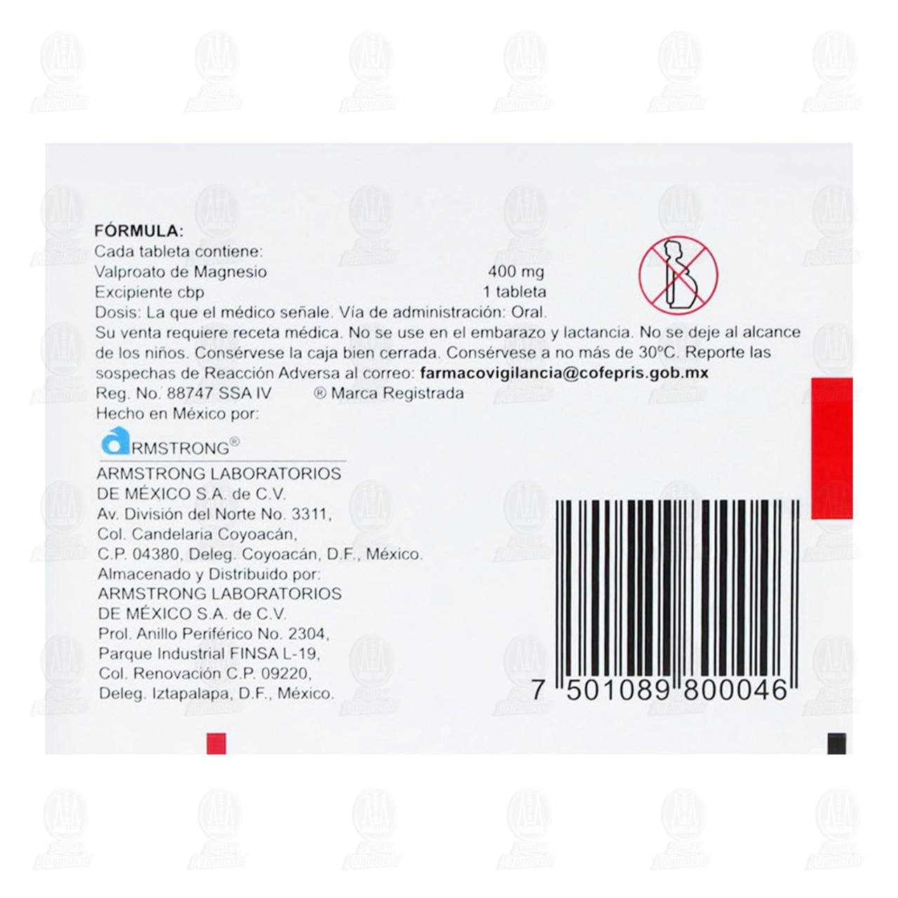 Atemperator 400 mg, 10 Tabletas. image number 2