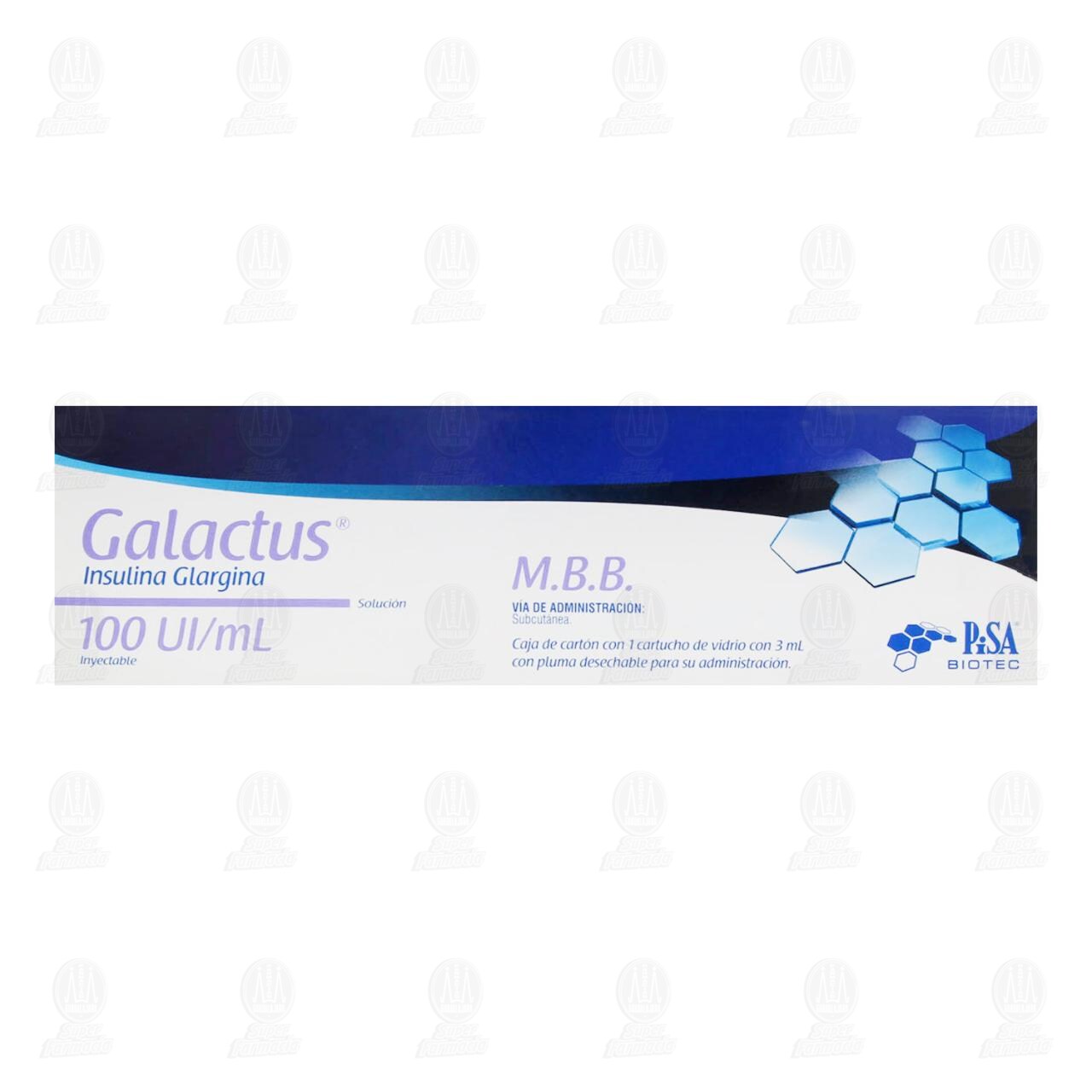 Galactus 100UI/ml Solución Inyectable Cartucho para Uso en Pluma, 3 ml. image number 1