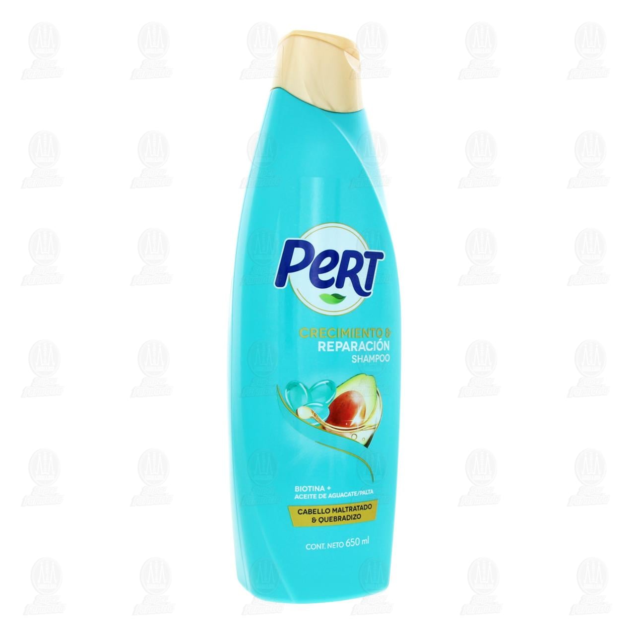 Imagen para Shampoo Pert Crecimiento &amp; Reparación con Biotina más Aceite de Aguacate/Palta, 650 ml.