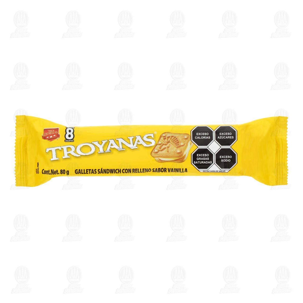 Imagen para Galletas Troyanas Sabor Vainilla, 80 gr.