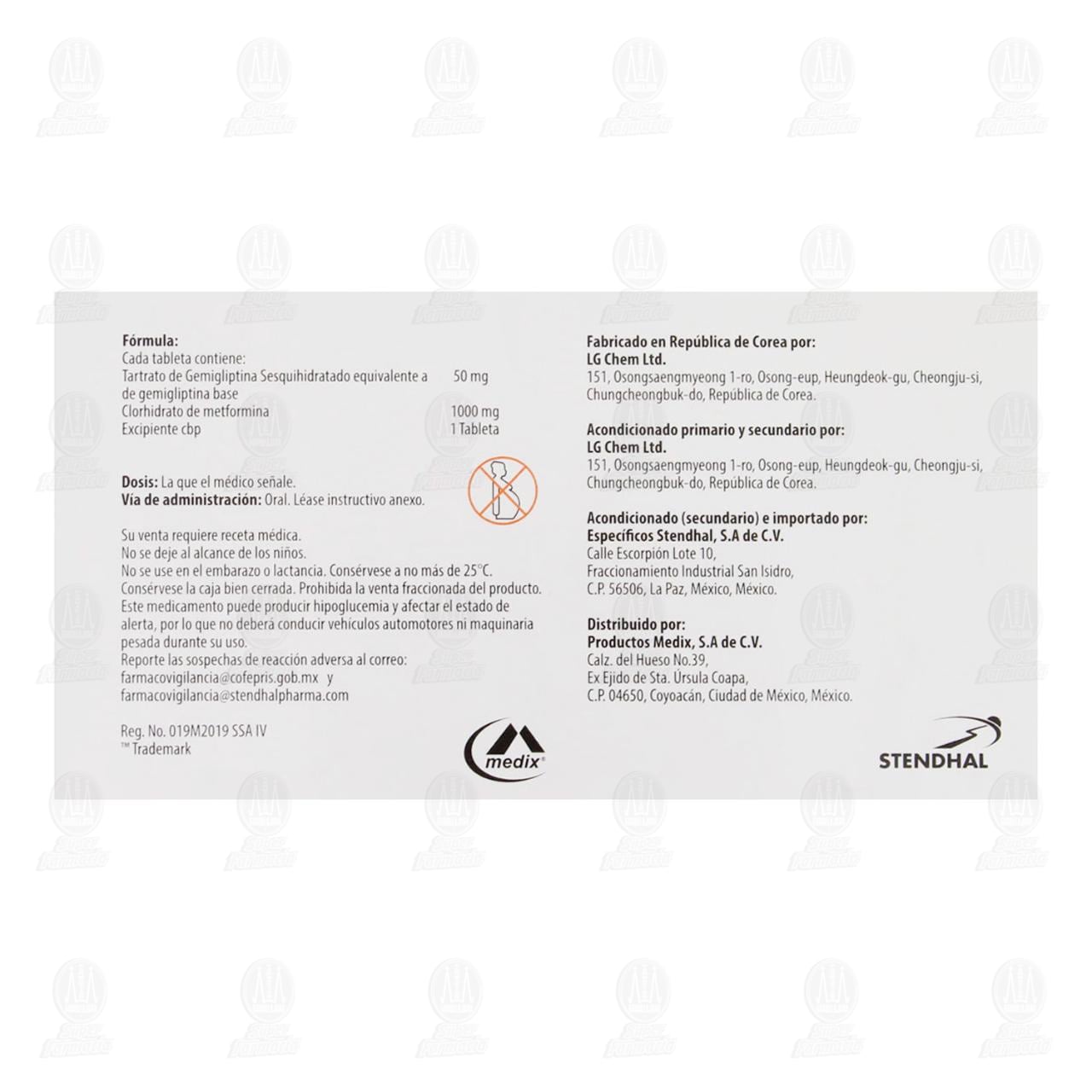 Zemiduo SR 50mg/1000mg, 28 Tabletas. image number 2