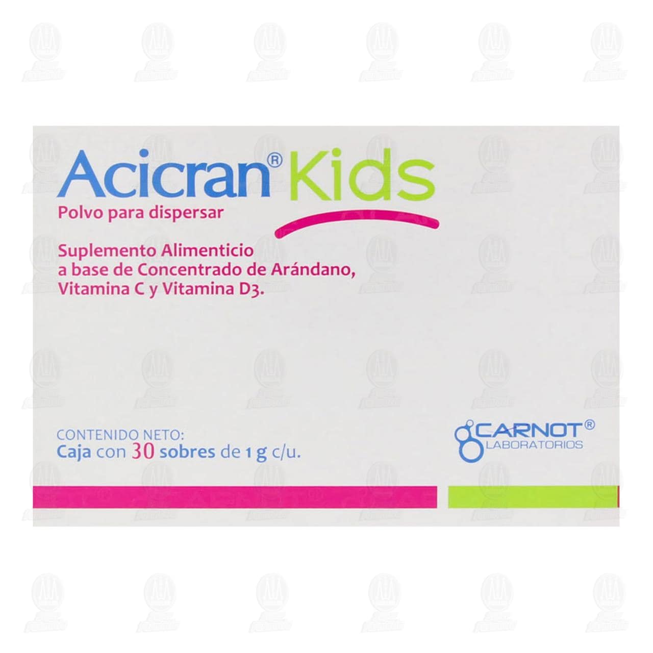 Suplemento Alimenticio Acicran Kids en Polvo, 30 Sobres de 1gr c/u. image number 1