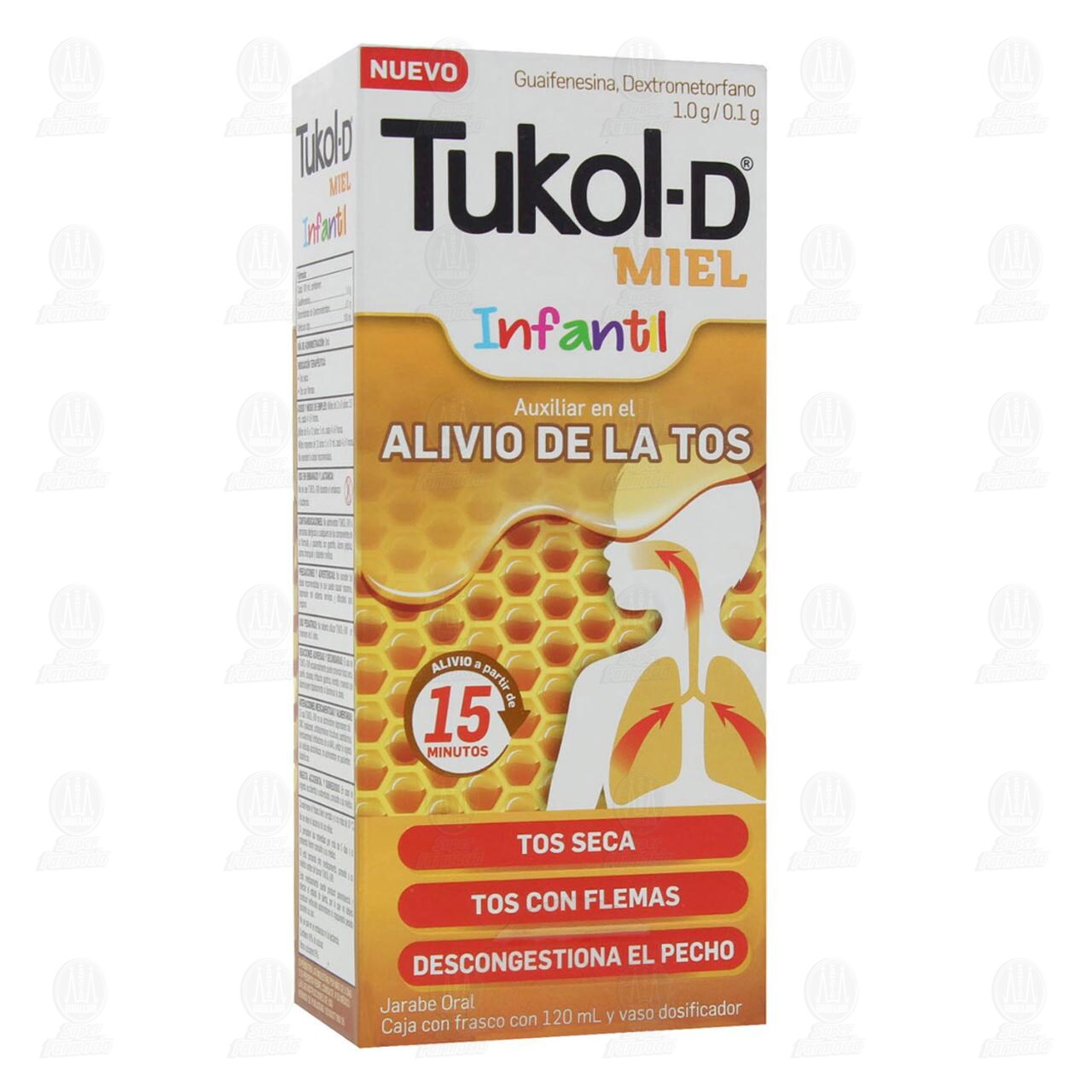Tukol-D Miel Jarabe Infantil, 120 ml. image number 0