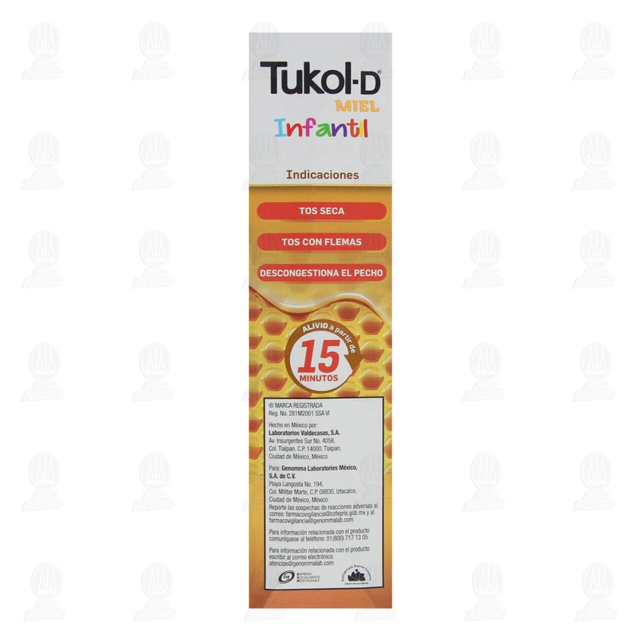 Tukol-D Miel Jarabe Infantil, 120 ml. image number 2