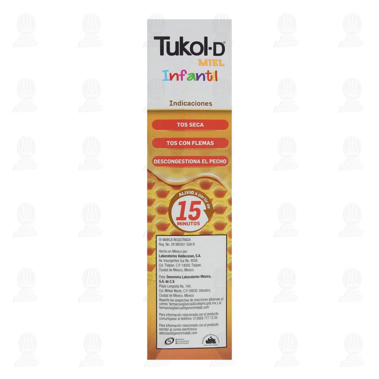 Tukol-D Miel Jarabe Infantil, 120 ml. image number 2