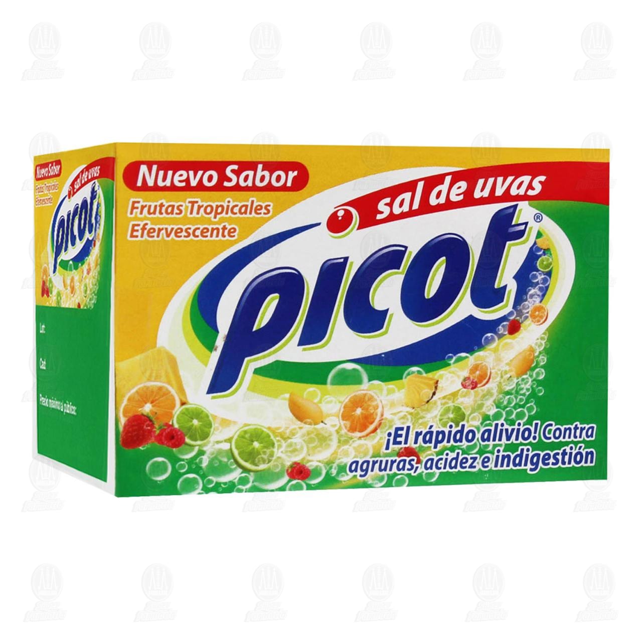 Picot Sal de Uvas Sabor Frutas Tropicales, 10 Sobres.