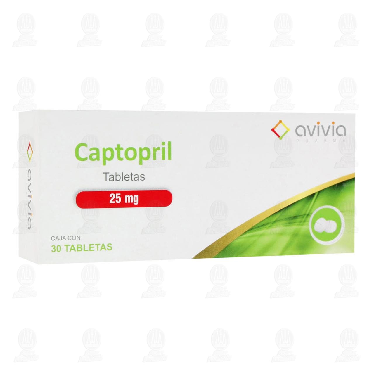 Imagen para Captopril 25mg 30 Tabletas Avivia