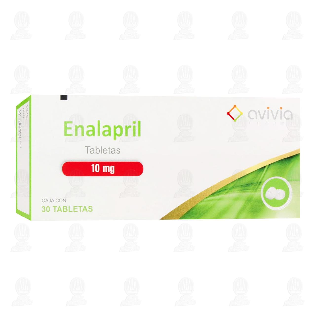 Imagen para Enalapril 10mg 30 Tabletas Avivia