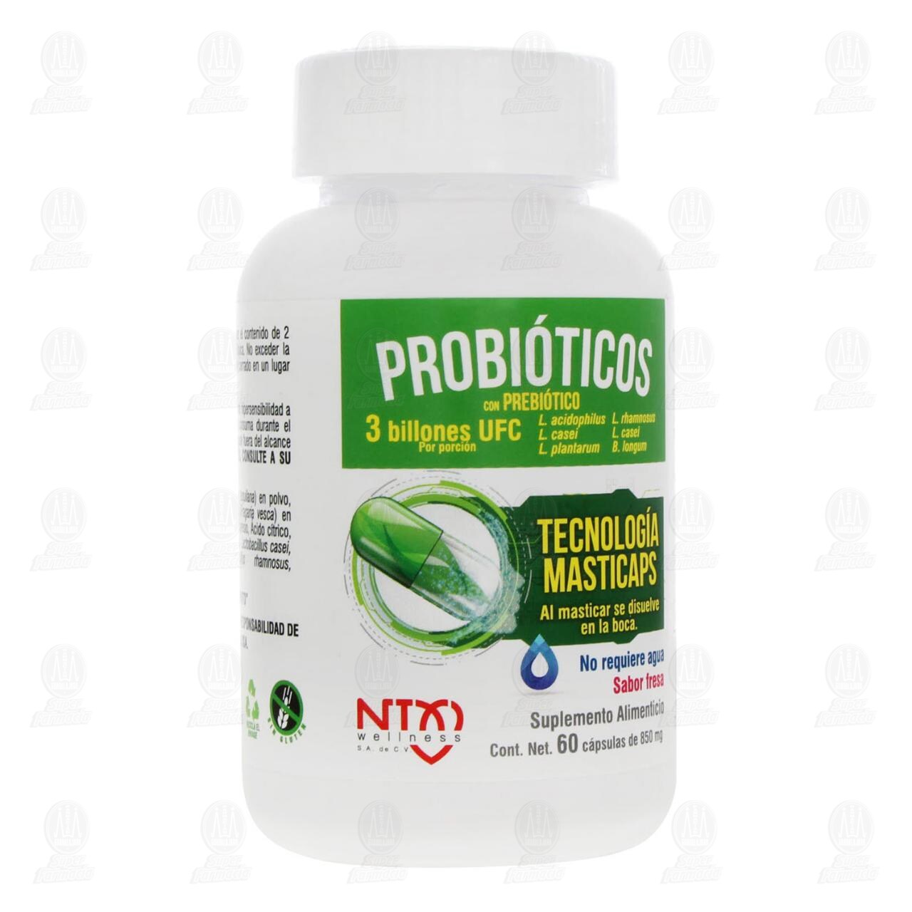 Probióticos NTX 3 Billones, 60 Cápsulas.