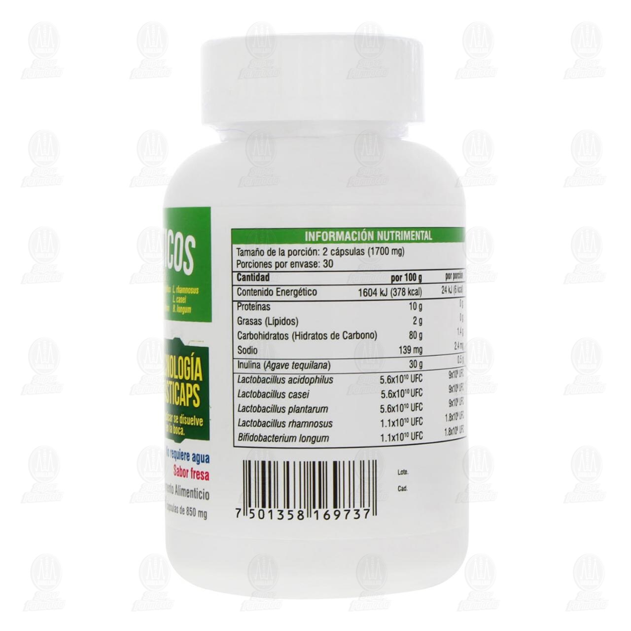 Probióticos NTX 3 Billones, 60 Cápsulas. image number 3