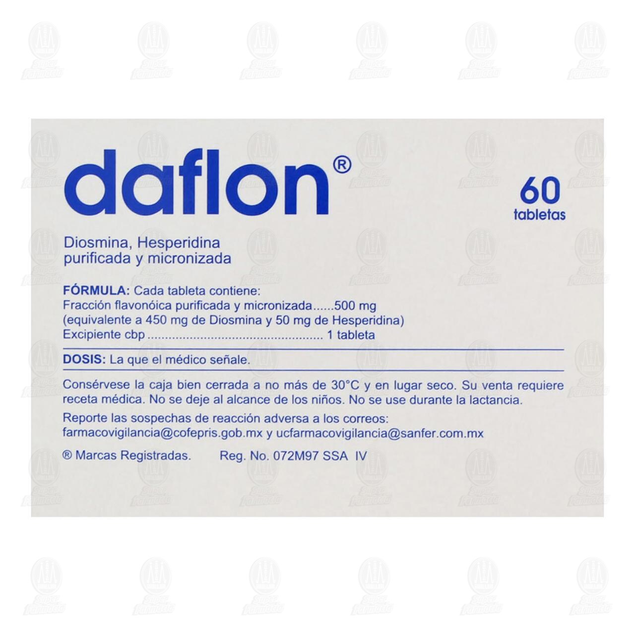 Daflon 450mg/50mg, 60 Tabletas. image number 2