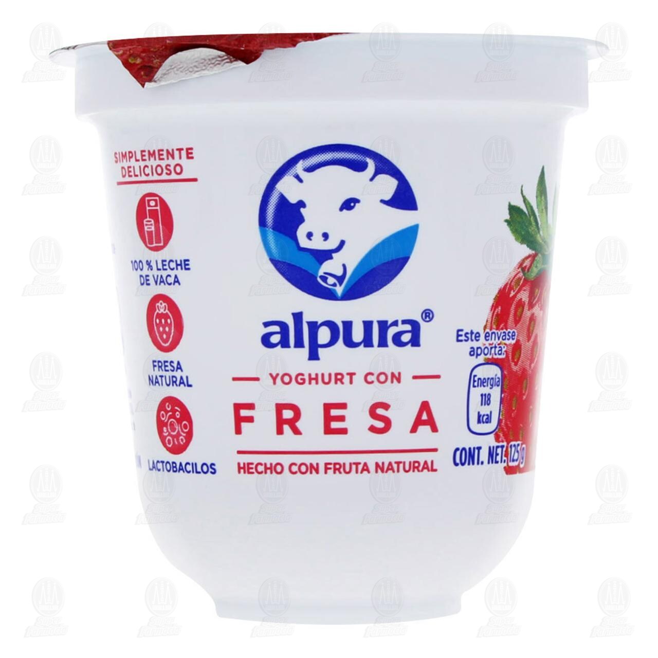 Yoghurt Alpura con Fresa, 125 gr. image number 1
