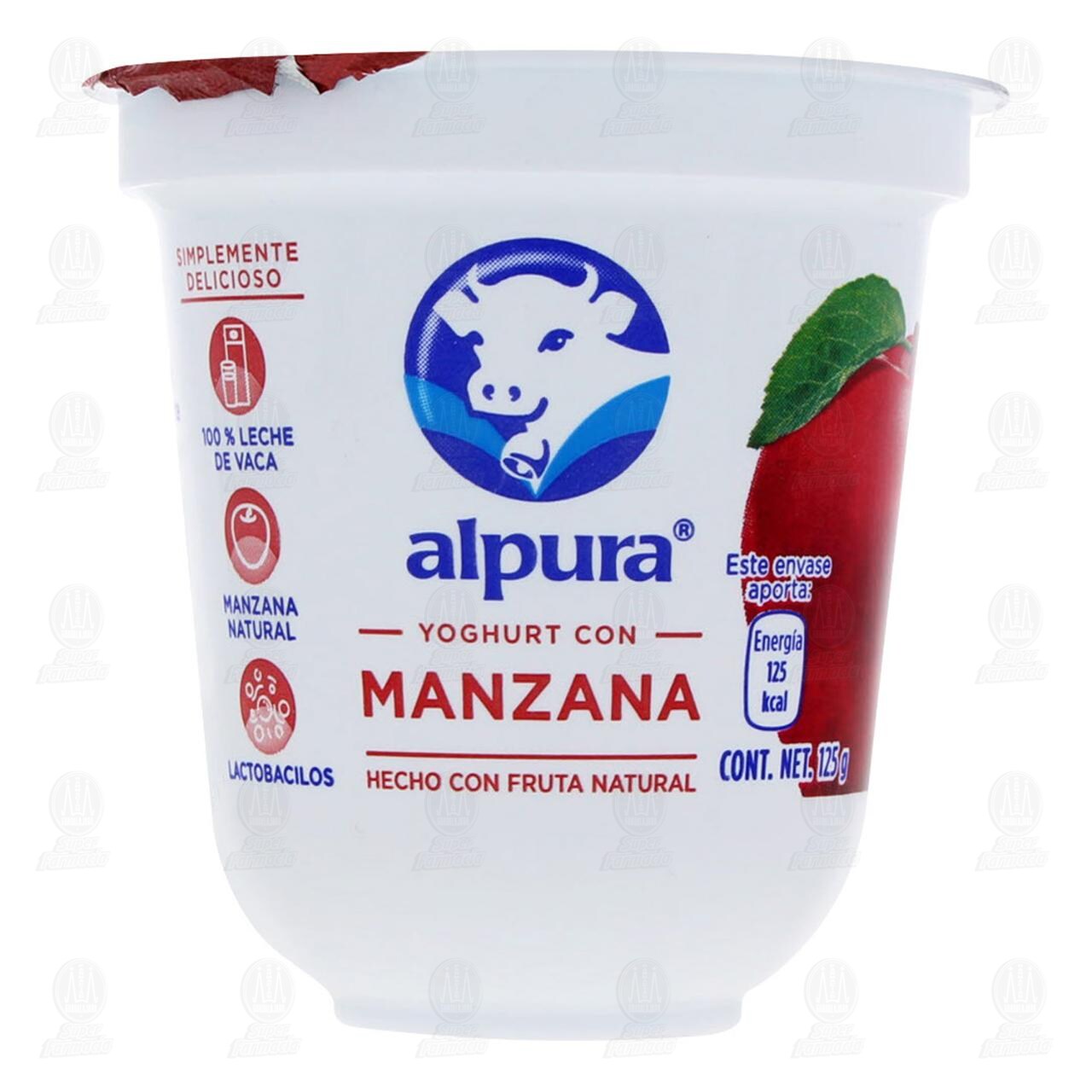 Yoghurt Alpura con Manzana, 125 gr. image number 1
