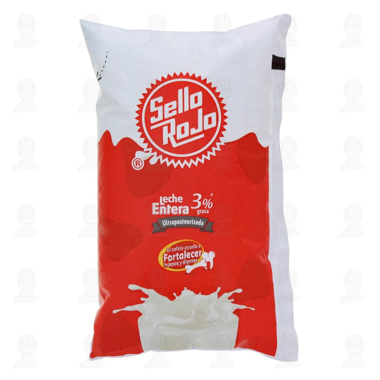 Imagen para Leche Sello Rojo entera ultrapasteurizada adicionada con vitaminas A y D, con 3% grasa. Bolsa con 900 mililitros.