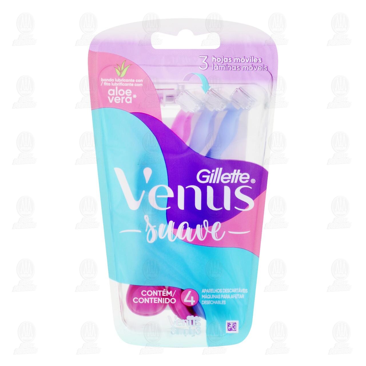 M&aacute;quinas para Afeitar Desechables Gillette Venus Simply3, 4 pzas. image number 0