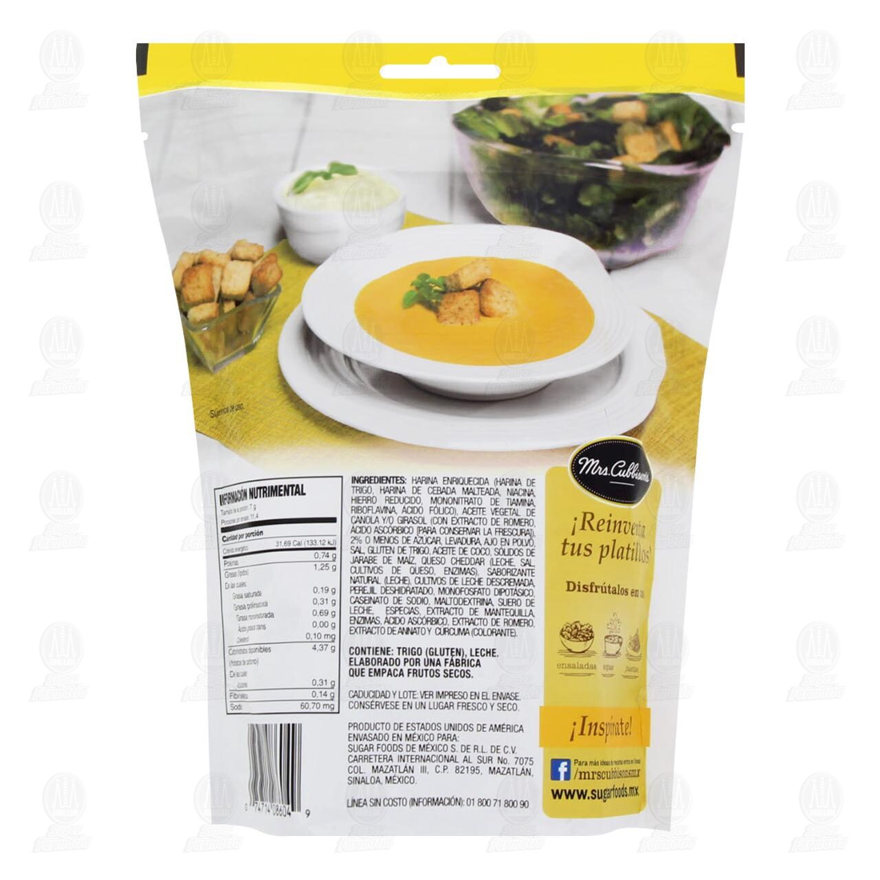 Crutones Mrs. Cubbison's Sabor Queso y Ajo, 80 gr. image number 1