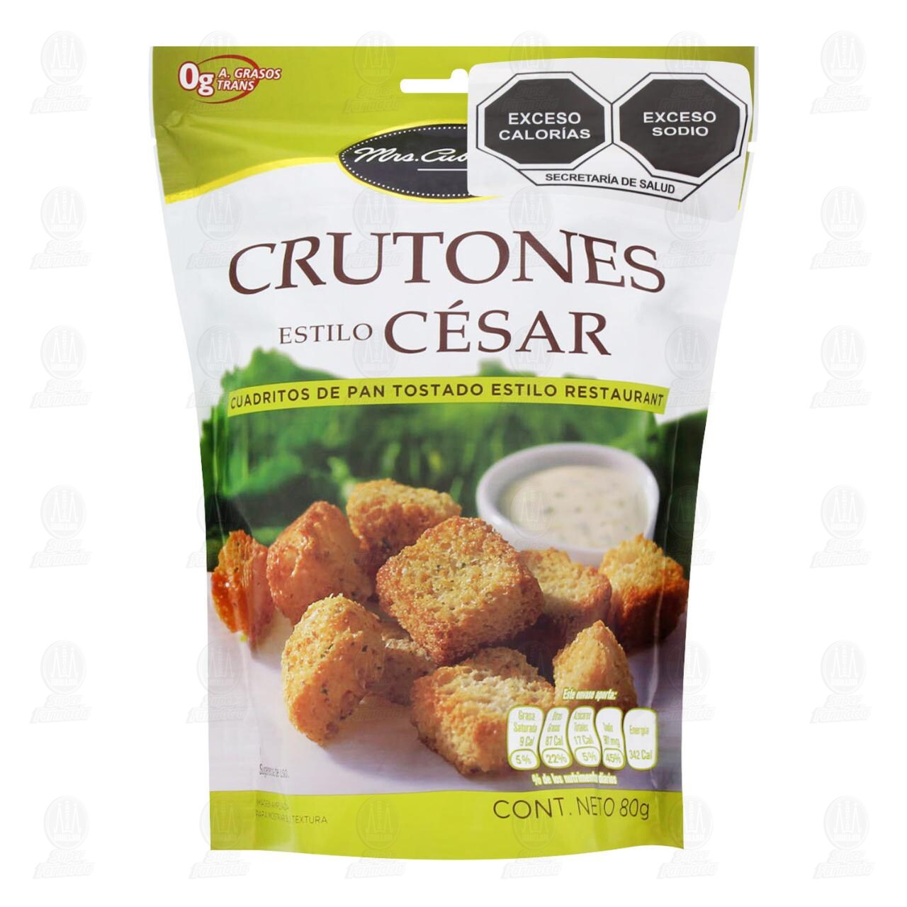 Crutones Mrs. Cubbison's Estilo César, 80 gr. image number 0