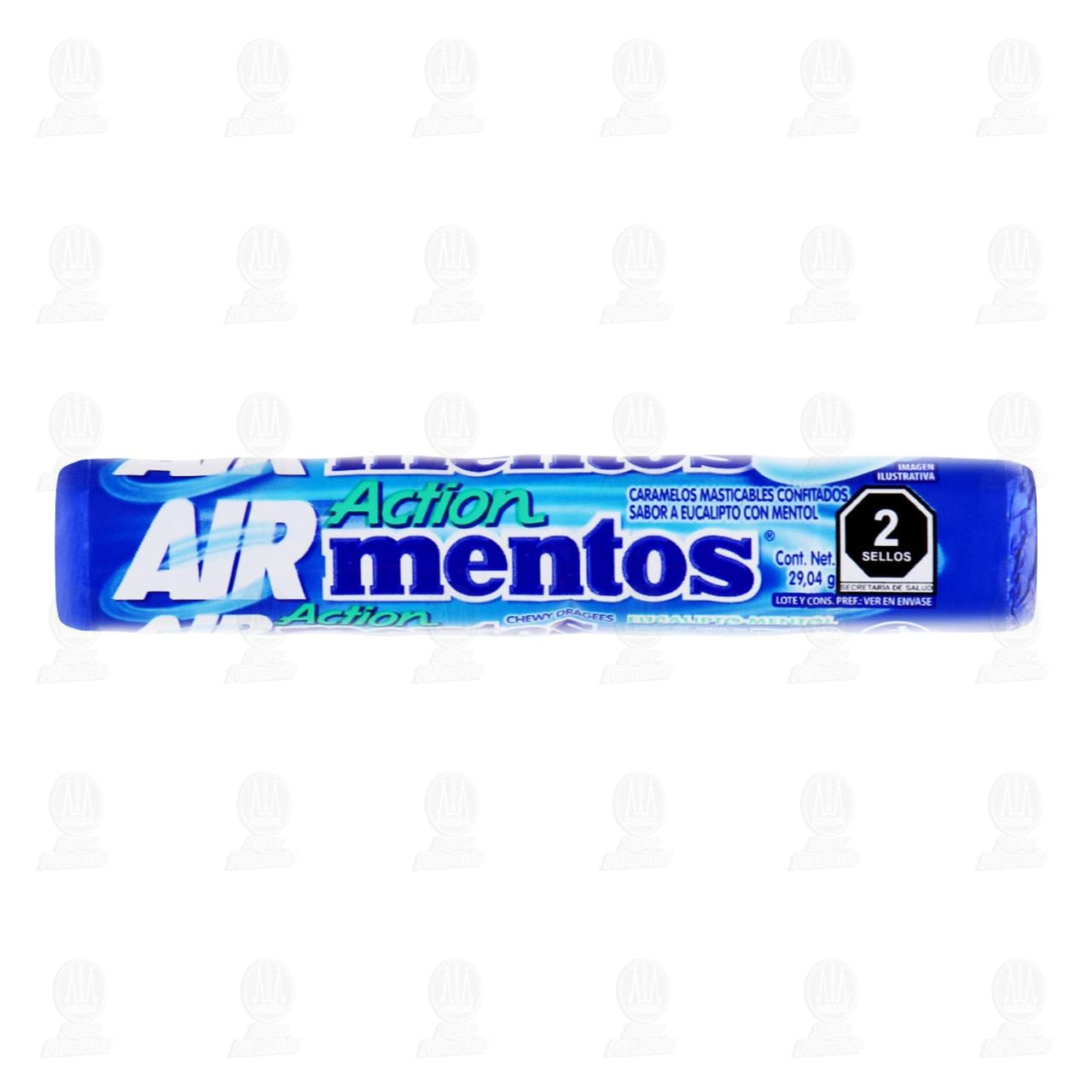 Caramelos Mentos Air Action Sabor Eucalipto Mentol, 29.04 gr.