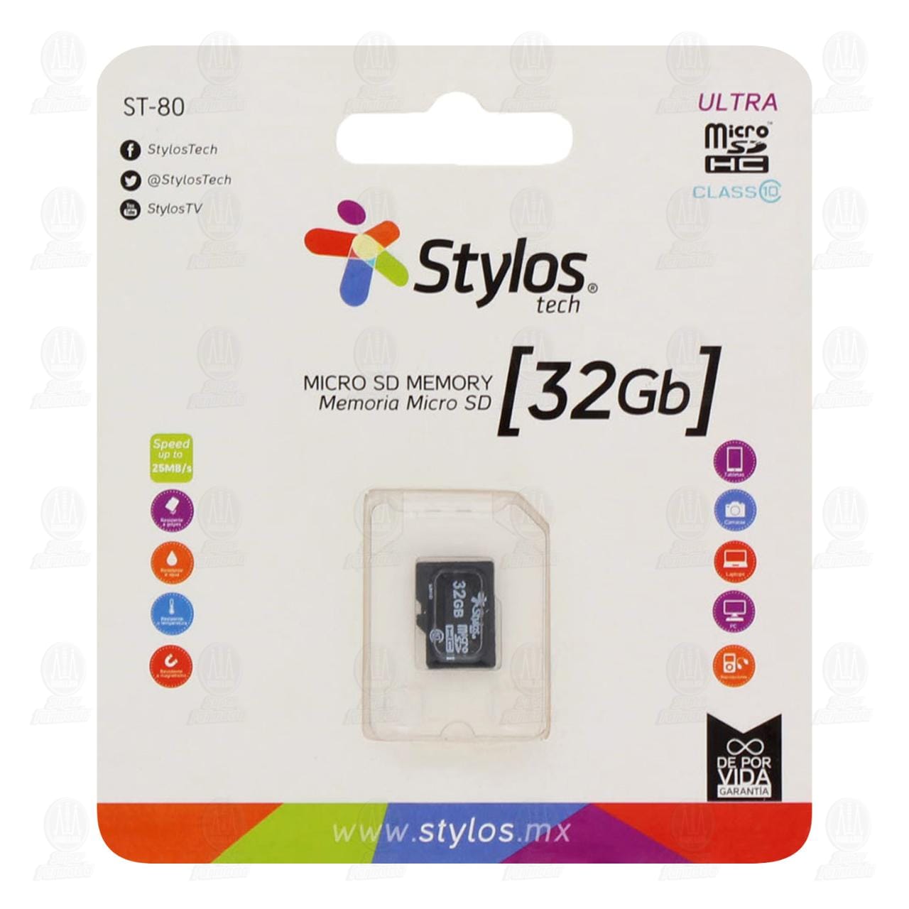 Memoria Stylos Tech Micro SD de 32GB, 1 pz.