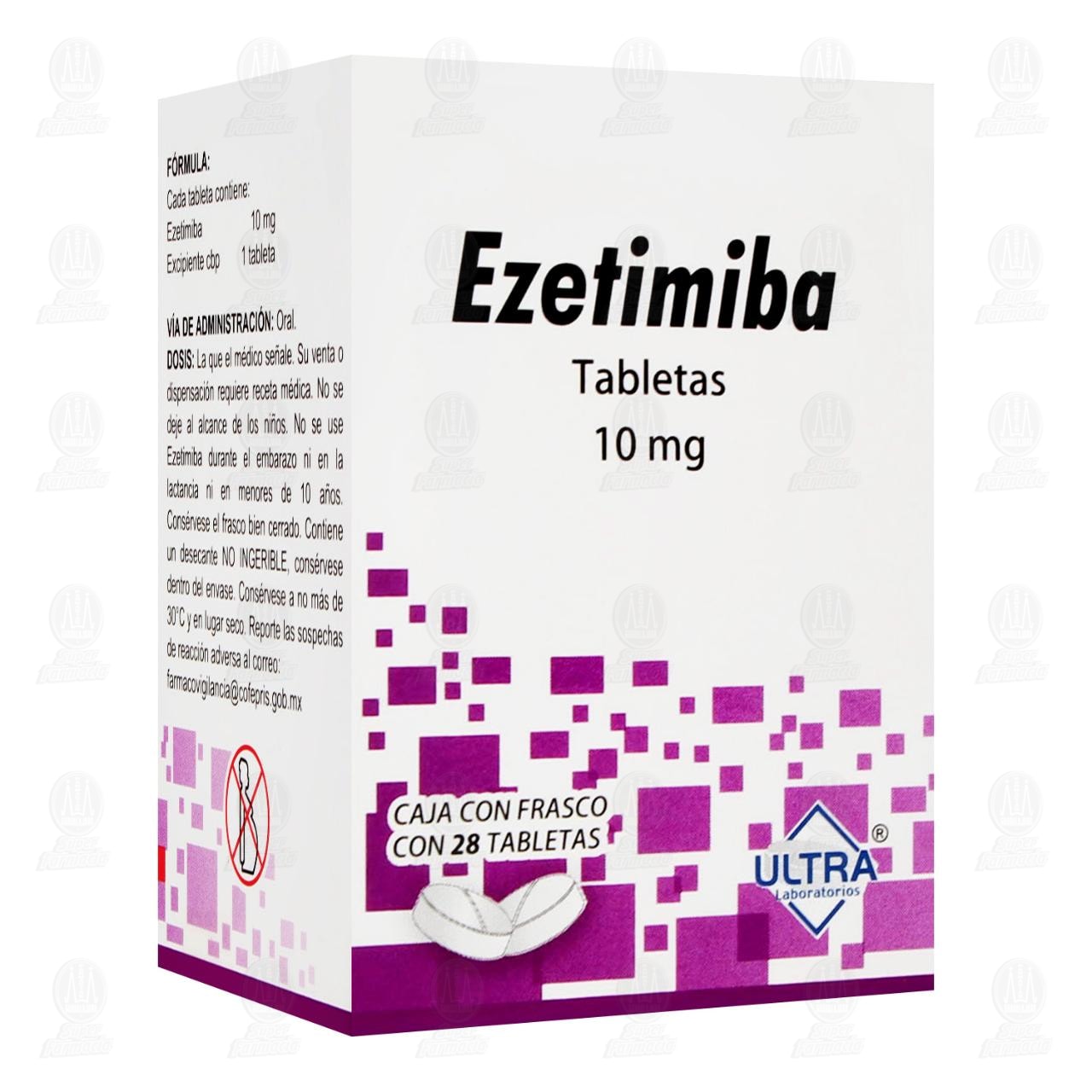 Ezetimiba 10 mg 28 Tabletas Frasco Smart Club