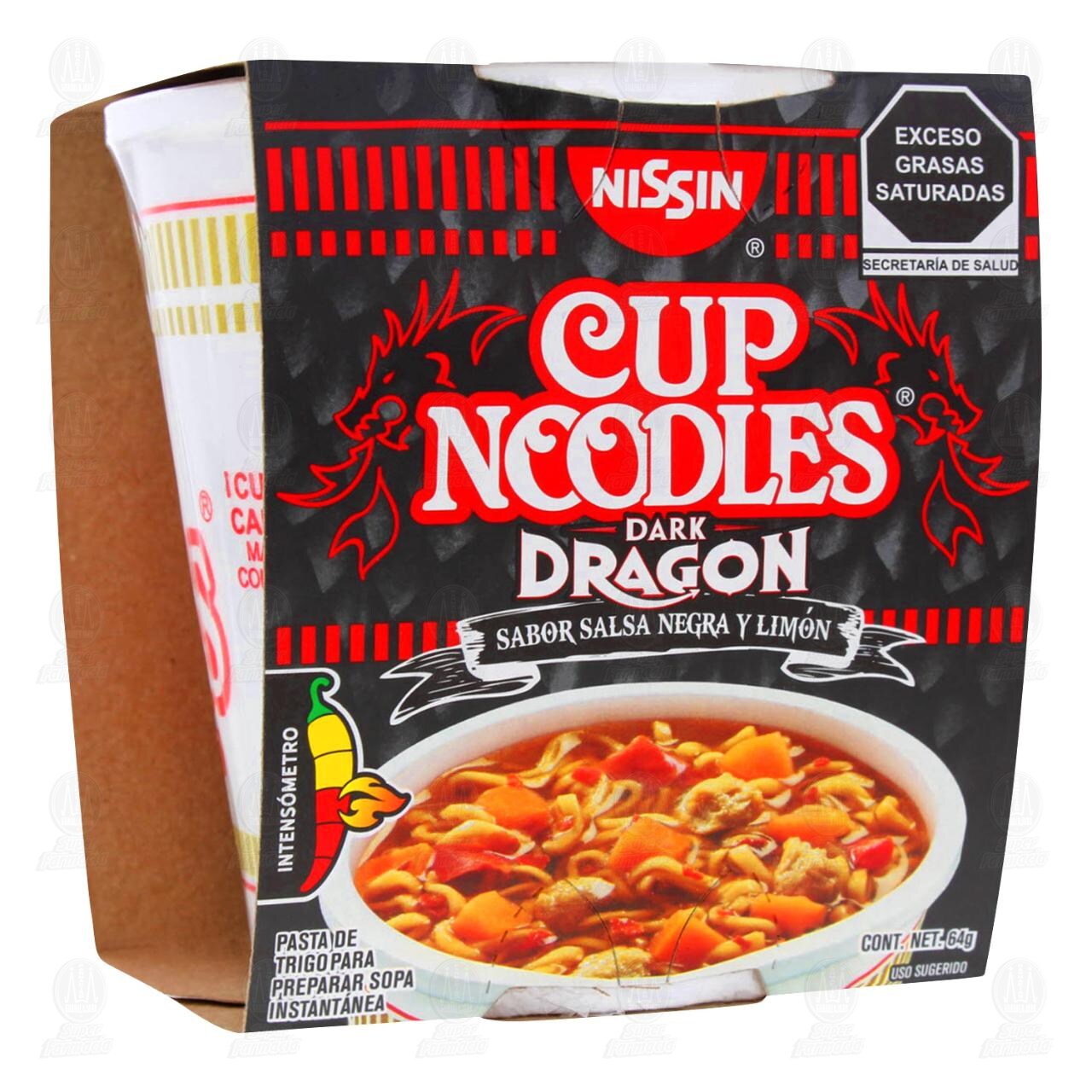 Pasta Nissin Cup Noodles Dark Dragon, 64 gr.