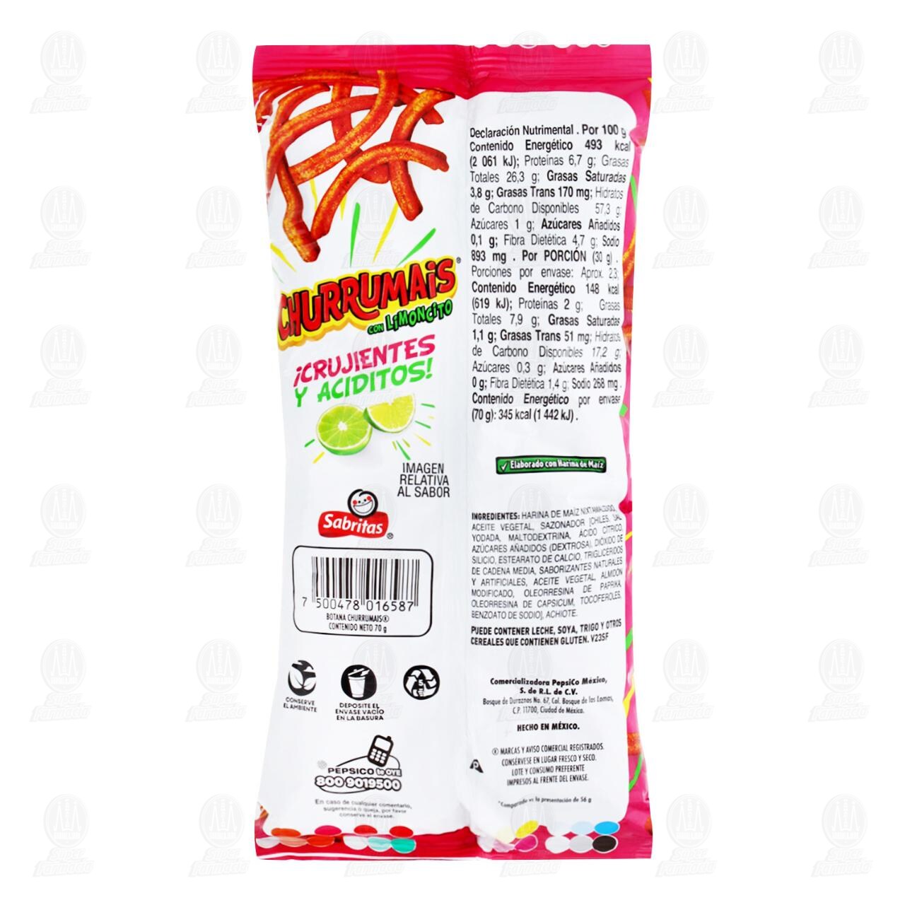 Botana Churrumais con Limoncito, 64 gr. image number 1