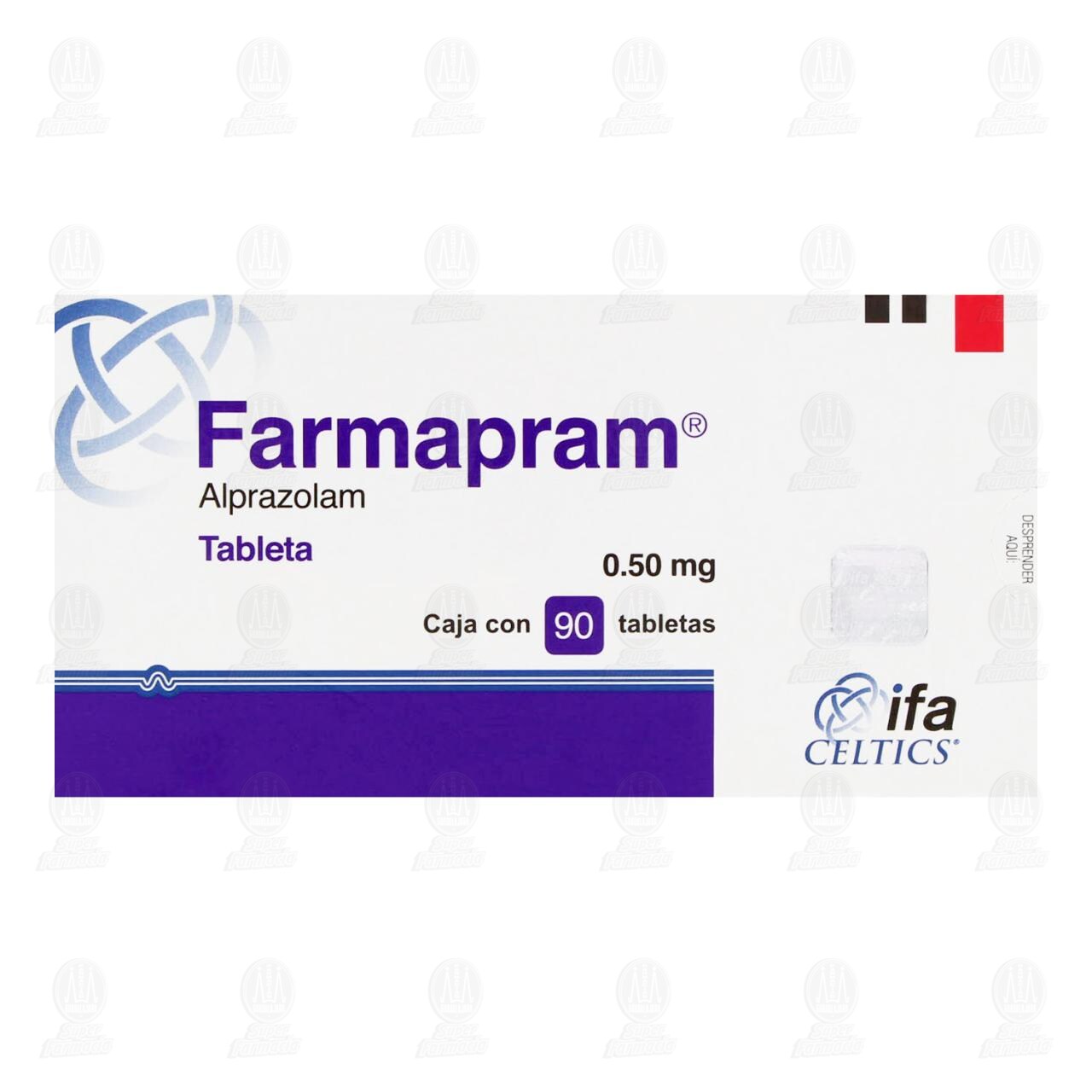 Farmapram 0.50 mg, 90 Tabletas. image number 1