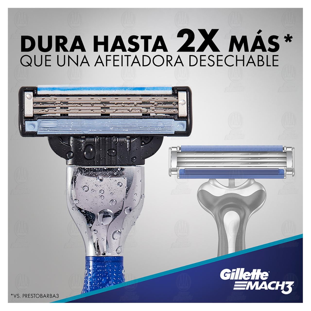 Máquina para Afeitar Gillette Mach3 con Cartuchos, 3 pzas. image number 3