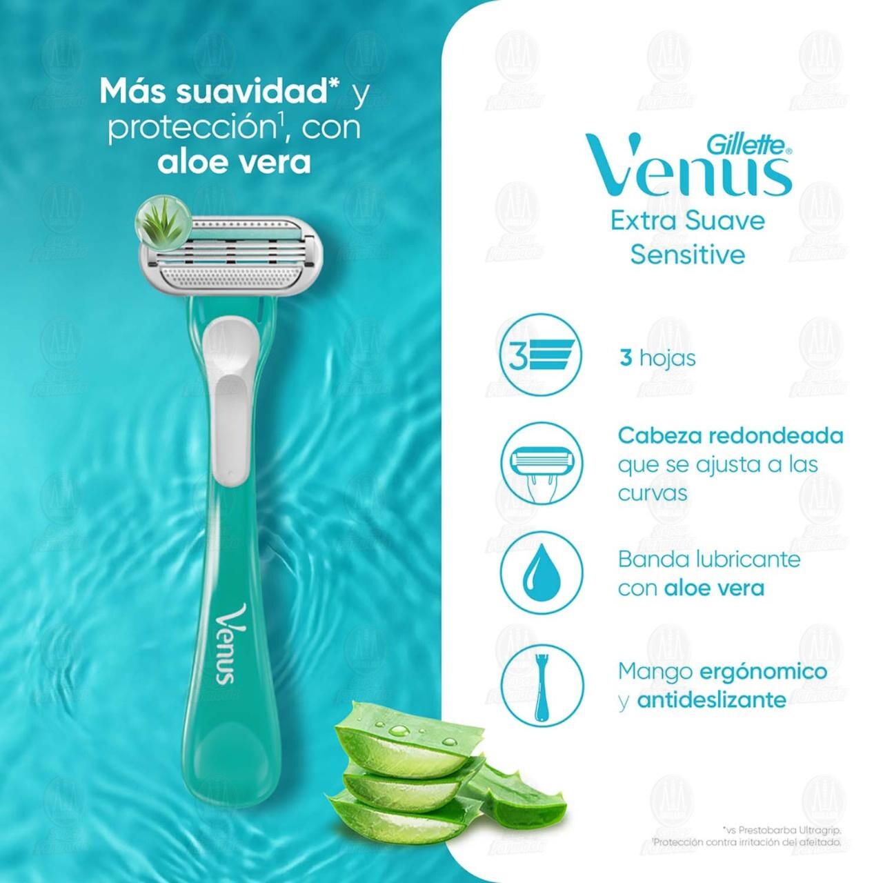 M&aacute;quina para Afeitar Gillette Venus Sensitive, 2 pzas. image number 2