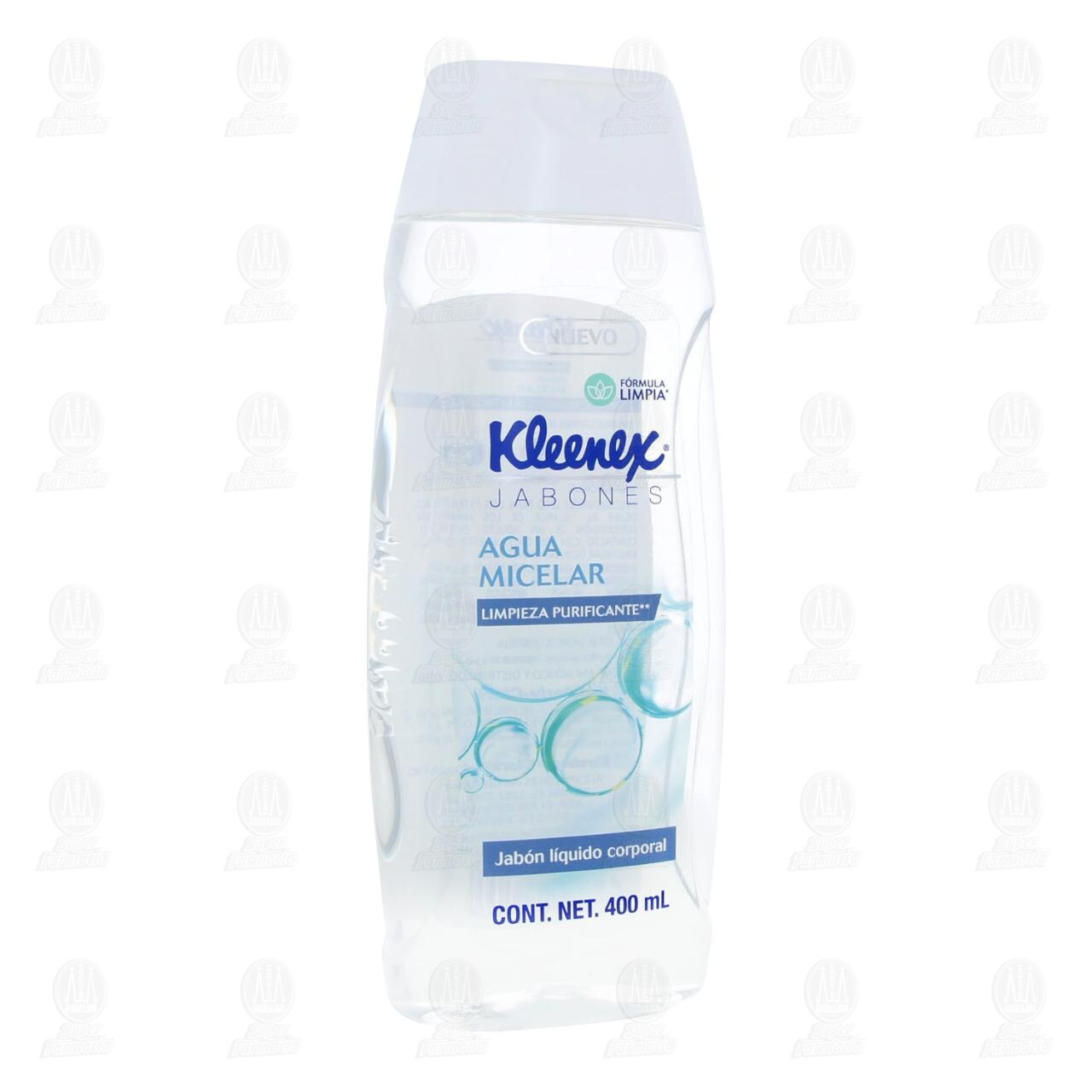 Jabón Líquido Kleenex Agua Micelar, 400 ml.