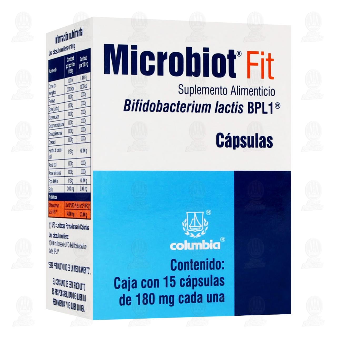 Imagen para Microbiot Fit 180 mg, 15 Cápsulas.